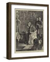 The Pope Hearing Private Mass in the Sistine Chapel-null-Framed Giclee Print