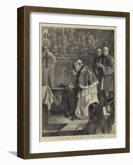 The Pope Hearing Private Mass in the Sistine Chapel-null-Framed Giclee Print