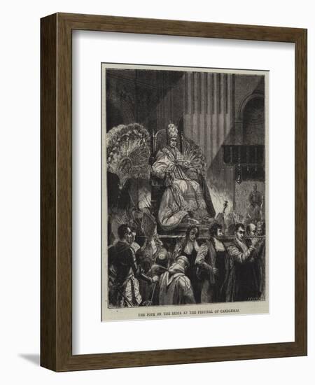 The Pope on the Sedia at the Festival of Candlemas-Emile Theodore Therond-Framed Giclee Print