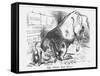 The Pope's Mad Bull, 1865-John Tenniel-Framed Stretched Canvas