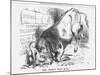 The Pope's Mad Bull, 1865-John Tenniel-Mounted Giclee Print