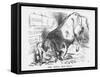 The Pope's Mad Bull, 1865-John Tenniel-Framed Stretched Canvas