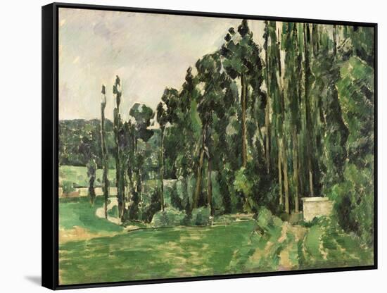 The Poplars, circa 1879-82-Paul Cézanne-Framed Stretched Canvas