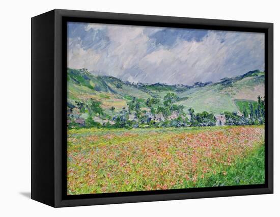 The Poppy Field Near Giverny, 1885-Claude Monet-Framed Stretched Canvas