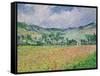 The Poppy Field Near Giverny, 1885-Claude Monet-Framed Stretched Canvas