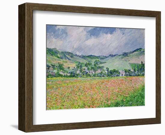 The Poppy Field Near Giverny, 1885-Claude Monet-Framed Premium Giclee Print