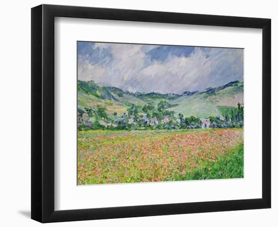 The Poppy Field Near Giverny, 1885-Claude Monet-Framed Premium Giclee Print