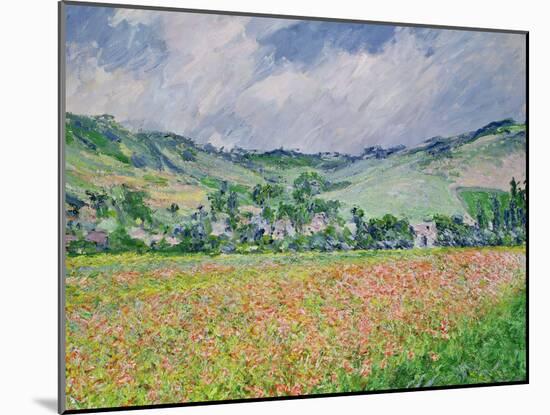 The Poppy Field Near Giverny, 1885-Claude Monet-Mounted Giclee Print