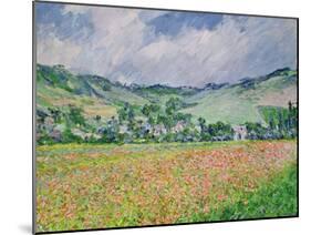 The Poppy Field Near Giverny, 1885-Claude Monet-Mounted Giclee Print