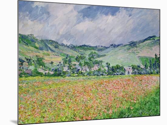 The Poppy Field Near Giverny, 1885-Claude Monet-Mounted Giclee Print