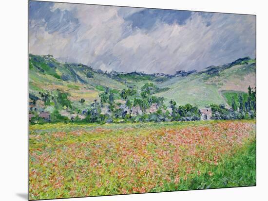 The Poppy Field Near Giverny, 1885-Claude Monet-Mounted Giclee Print