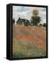 The Poppy Field-Claude Monet-Framed Stretched Canvas