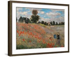 The Poppy Field-Claude Monet-Framed Giclee Print