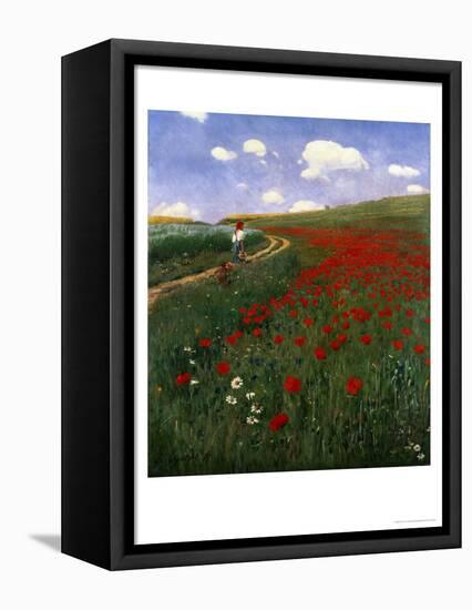 The Poppy Field-Paul von Szinyei-Merse-Framed Stretched Canvas