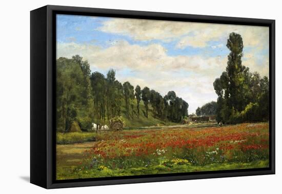 The Poppy Field-Hippolyte Camille Delpy-Framed Stretched Canvas