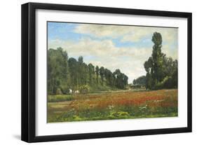 The Poppy Field-Hippolyte Delpy-Framed Giclee Print