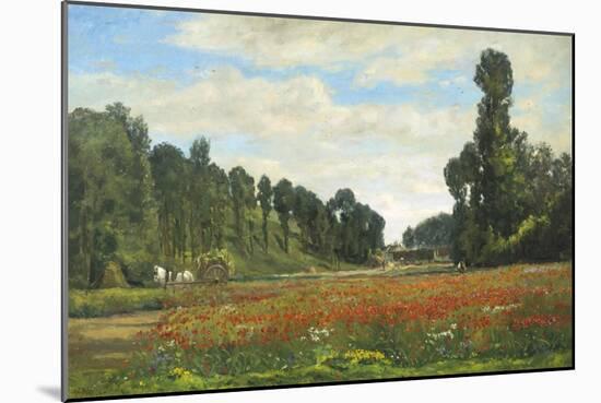 The Poppy Field-Hippolyte Delpy-Mounted Giclee Print