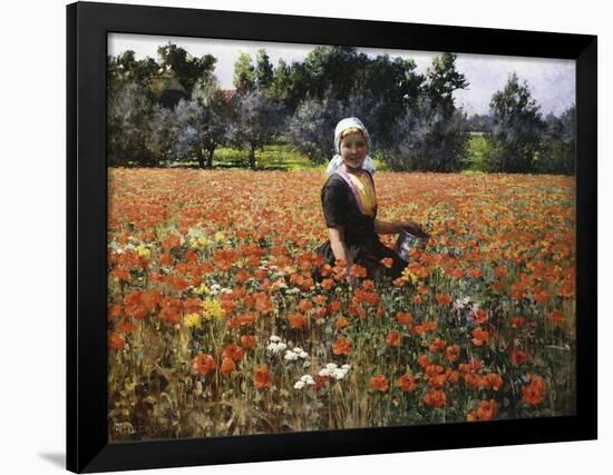 The Poppy Field-George Hitchcock-Framed Giclee Print