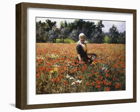 The Poppy Field-George Hitchcock-Framed Giclee Print