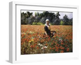 The Poppy Field-George Hitchcock-Framed Giclee Print