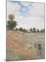 The Poppyfield, Near Argenteuil - Focus-Monet Claude-Mounted Giclee Print