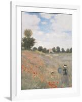 The Poppyfield, Near Argenteuil - Focus-Monet Claude-Framed Giclee Print