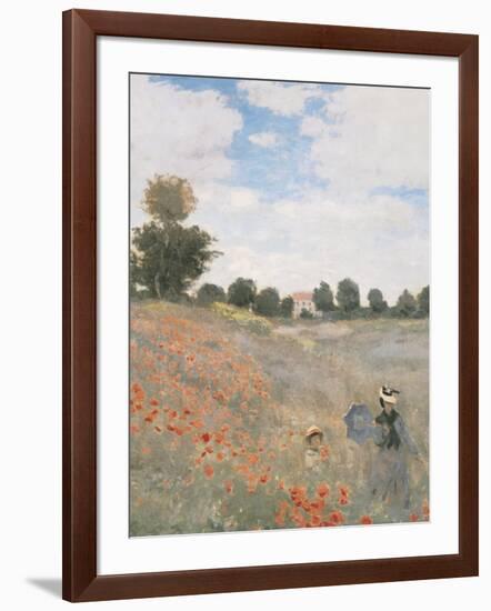 The Poppyfield, Near Argenteuil - Focus-Monet Claude-Framed Giclee Print