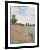 The Poppyfield, Near Argenteuil - Focus-Monet Claude-Framed Giclee Print