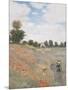 The Poppyfield, Near Argenteuil - Focus-Claude Monet-Mounted Giclee Print