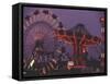 The Popular Midway Section of the New York State Fair-Michael Okoniewski-Framed Stretched Canvas