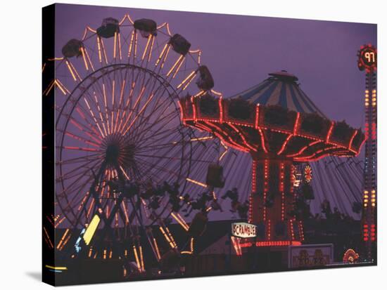 The Popular Midway Section of the New York State Fair-Michael Okoniewski-Stretched Canvas