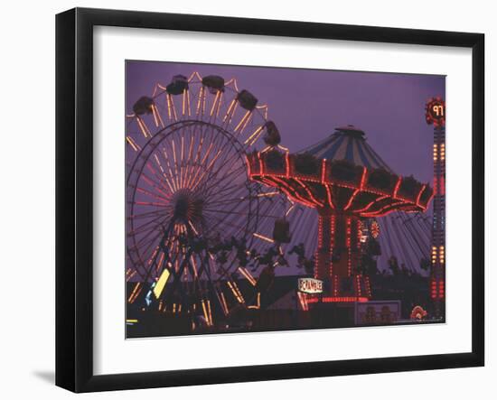 The Popular Midway Section of the New York State Fair-Michael Okoniewski-Framed Photographic Print