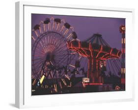 The Popular Midway Section of the New York State Fair-Michael Okoniewski-Framed Photographic Print