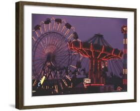 The Popular Midway Section of the New York State Fair-Michael Okoniewski-Framed Photographic Print