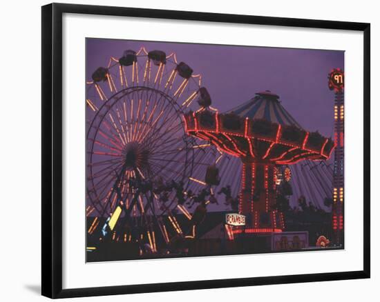 The Popular Midway Section of the New York State Fair-Michael Okoniewski-Framed Photographic Print