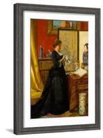 The Porcelain Collector, 1868-Alfred Emile Stevens-Framed Giclee Print