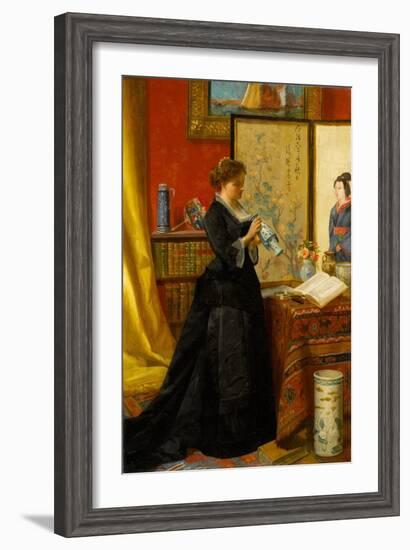 The Porcelain Collector, 1868-Alfred Emile Stevens-Framed Giclee Print