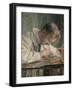 The porcelain painter, 1921-August Eiebakke-Framed Giclee Print