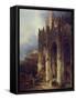 The Porch of St Maclou, Rouen-David Roberts-Framed Stretched Canvas