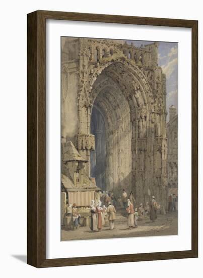 The Porch, Rheims Cathedral, C.1840-Samuel Prout-Framed Giclee Print