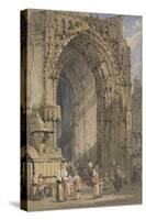 The Porch, Rheims Cathedral, C.1840-Samuel Prout-Stretched Canvas