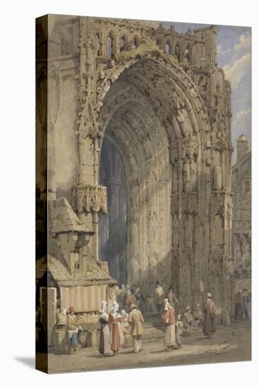 The Porch, Rheims Cathedral, C.1840-Samuel Prout-Stretched Canvas