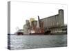 The Port and Grain Silos-null-Stretched Canvas