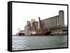 The Port and Grain Silos-null-Framed Stretched Canvas