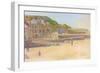 The Port and the Quay at Bessin-Georges Seurat-Framed Art Print