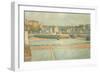 The Port and the Quay at Bessin-Georges Seurat-Framed Art Print