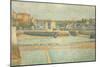 The Port and the Quay at Bessin-Georges Seurat-Mounted Art Print