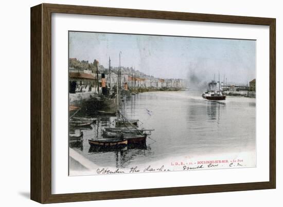 The Port at Boulogne, France, 1904-null-Framed Giclee Print