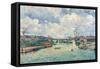 The Port at Charenton-Jean-Baptiste-Armand Guillaumin-Framed Stretched Canvas