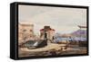 The Port at Gaeta-Giacinto Gigante-Framed Stretched Canvas